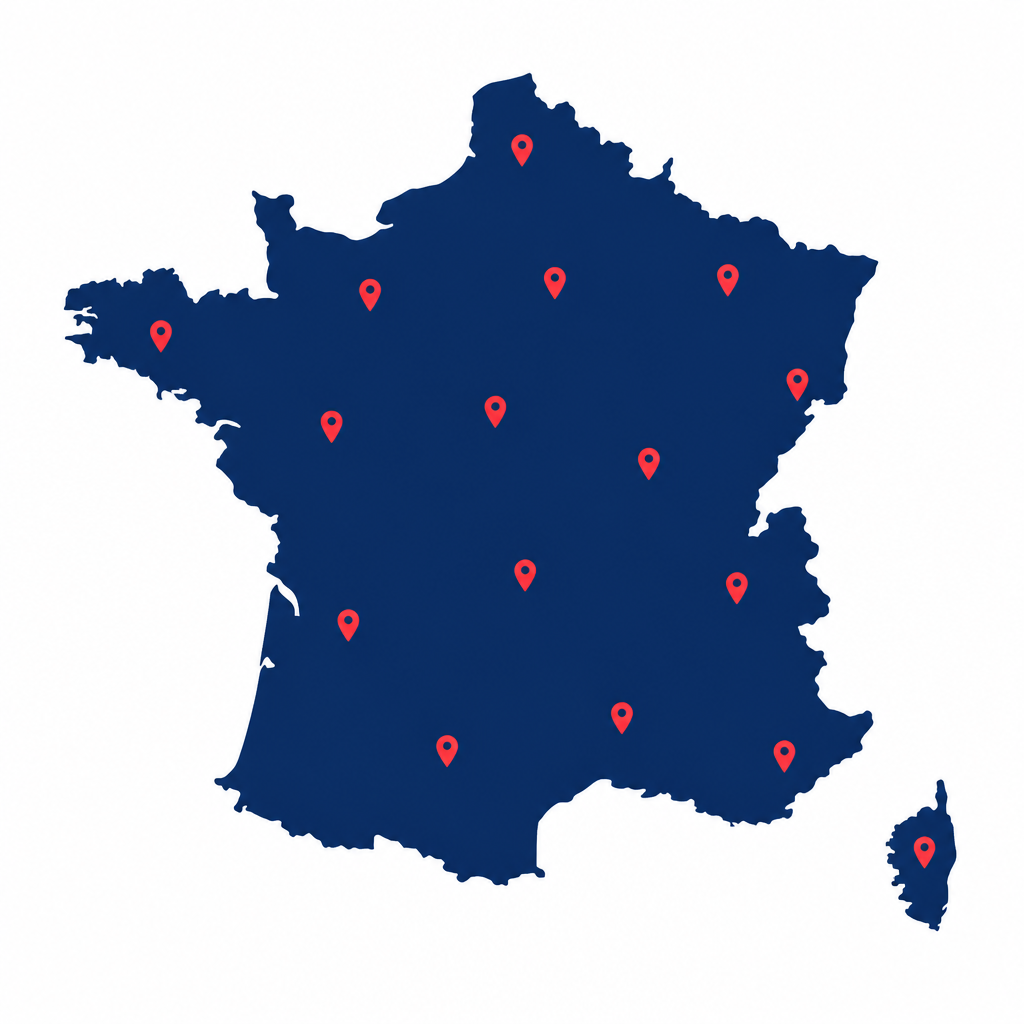Carte de France des interventions